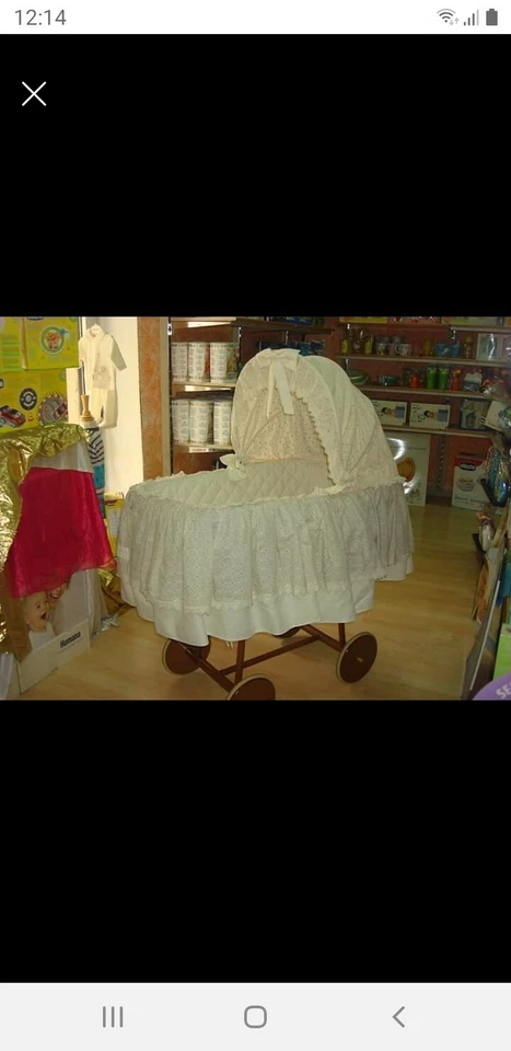 Cesta Culla In Vimini - Immagine 1 di 1