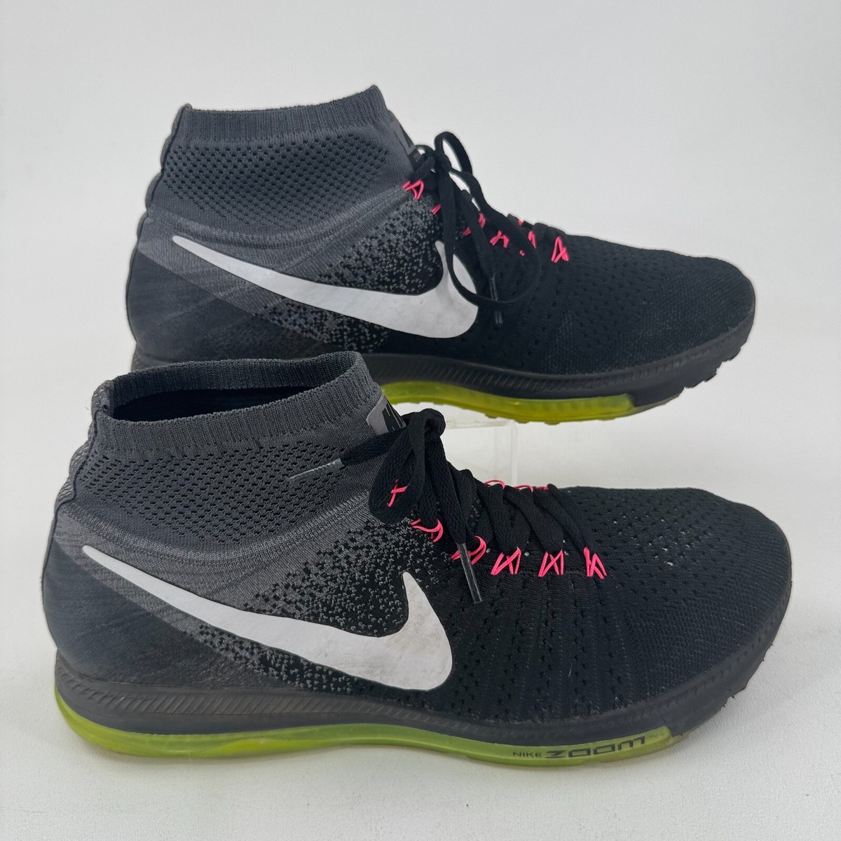 Nike Zoom All Out Flyknit Black White Volt for Sale Nike Zoom All Out Flyknit Black White Volt for Sale