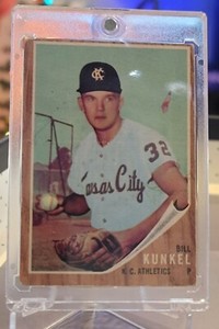 Bill Kunkel 1962 Topps #147B Kansas City Athletics B Variation Card 🔥🔥🔥