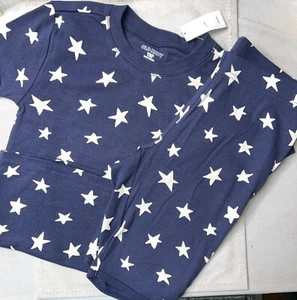 New Old Navy 2-pc Blue Star-Print Outfit Pajamas For Kids Large - Picture 1 of 2
