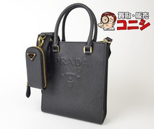 Quality Konishi Prada/Prada 2Way Mini Tote Bag 1Ba333 Black Crossbody Card With