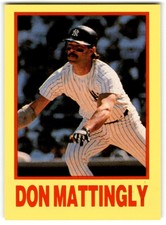 1990 STAR BIG LEAGUE YELLOW (UNLICENSED) DON MATTINGLY NEW YORK YANKEES #NNO