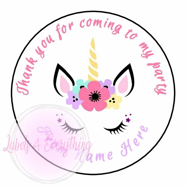 Bolsos personalizados de conos dulces para fiesta de cumpleaños unicornio niñas Foto 1 de 1