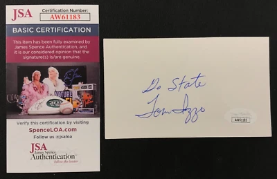 Michigan State Head Coach Tom Izzo Signed Index Card w/ JSA COA "Go State"! - Image 1 of 4