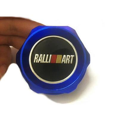 JDM Blue Ralliart Racing Modified Car Oil Filler Cap Drain Plugs Fuel Tank Cover - Image 1 of 4