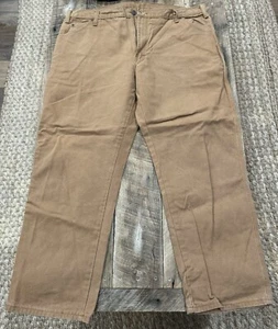 Vintage Dickies Carpenter Pants 40X30 Tan Canvas Baggy Dungarees Painters 90s - Picture 1 of 7