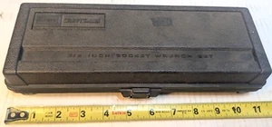 VTG SEARS CRAFTSMAN 3/8 SOCKET WRENCH SET PLASTIC MOLDED TOOL STORAGE BOX USA - Picture 1 of 10