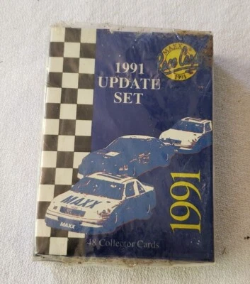 1991 Maxx Update COMPLETE Sealed Box Set NASCAR Racing 48 Cards ERR/COR - Image 1 of 3