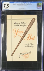 HILLERICH BRADSBY CO. HOW TO SELCT AND CARE FOR YOUR BAT CGC 7.5 HIGHEST GRADED - Picture 1 of 2