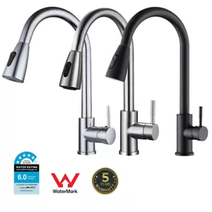 Pull Out Taps Kitchen Mixer Tap Sink Basin Swivel Faucet Bathroom Brass Faucet - Picture 1 of 27
