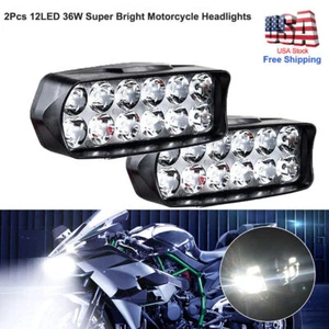 2PC Motorcycle Headlight Light Bar Drive Spotlight Fog Light Waterproof DR Light - Picture 1 of 11