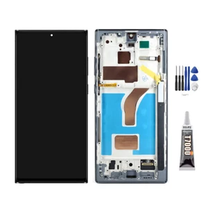 For Samsung Galaxy S22 Ultra LCD Display Bildschirm Digitizer mit Rahmen Schwarz - Bild 1 von 9