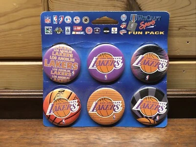 Nuevo NBA Los Angeles Lakers 2" Botones 6 Pack Baloncesto LA Pin Set WinCraft Sport Foto 1 de 2