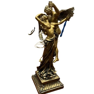 Lovers Angels Cupid Psyche Eros Aphrodite Venus Bronze Sculpture Figure 58cm - Picture 1 of 18