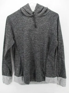 Daisy Fuentes Women's Hoodie Medium Pullover Activewear Thumb Heathered Top Gray - Picture 1 of 12
