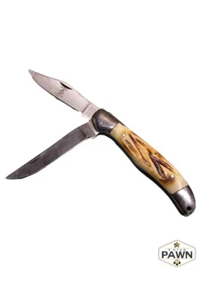 Faca de bolso feita à mão #BC-816: The Bone Collector™ cabo de osso dobrável (FVS030125) - Imagem 1 de 4