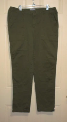 Falls Creek Chino оливковый эластичной брюки тонкий женщин плюс размер 18 VGC! - Изображение 1 из 3