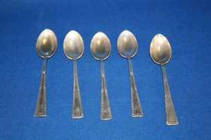 Antique Spoons Demitasse Dessert Spoon Set of 5 - Silver WTB 800 Wilhelm Binder - Picture 1 of 10