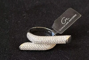 Ausgefallener funkelnder 925 Silber Ring 3,8 cm breit ! Silberring Gr. 60 - Bild 1 von 12