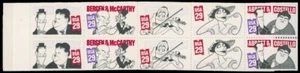 1996, US COMEDIANS, ERROR 2-PANE BOOKLET WITH COLOR ALMOST OMITTED, SC. #2566a - Picture 1 of 2