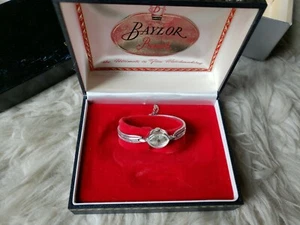 RARE VINTAGE LADY'S BAYLOR PREMIER HAND WIND WATCH W BOX, EXTRA LINKS & TAGS!!!! - Picture 1 of 12