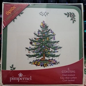 Christmas Tree Square Coasters NIB Spode - Picture 1 of 3