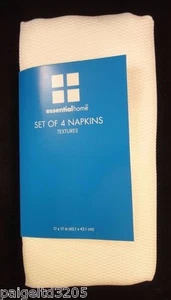 Essential Home 4-pc Napkin Set Textures Napkins - White - Picture 1 of 2