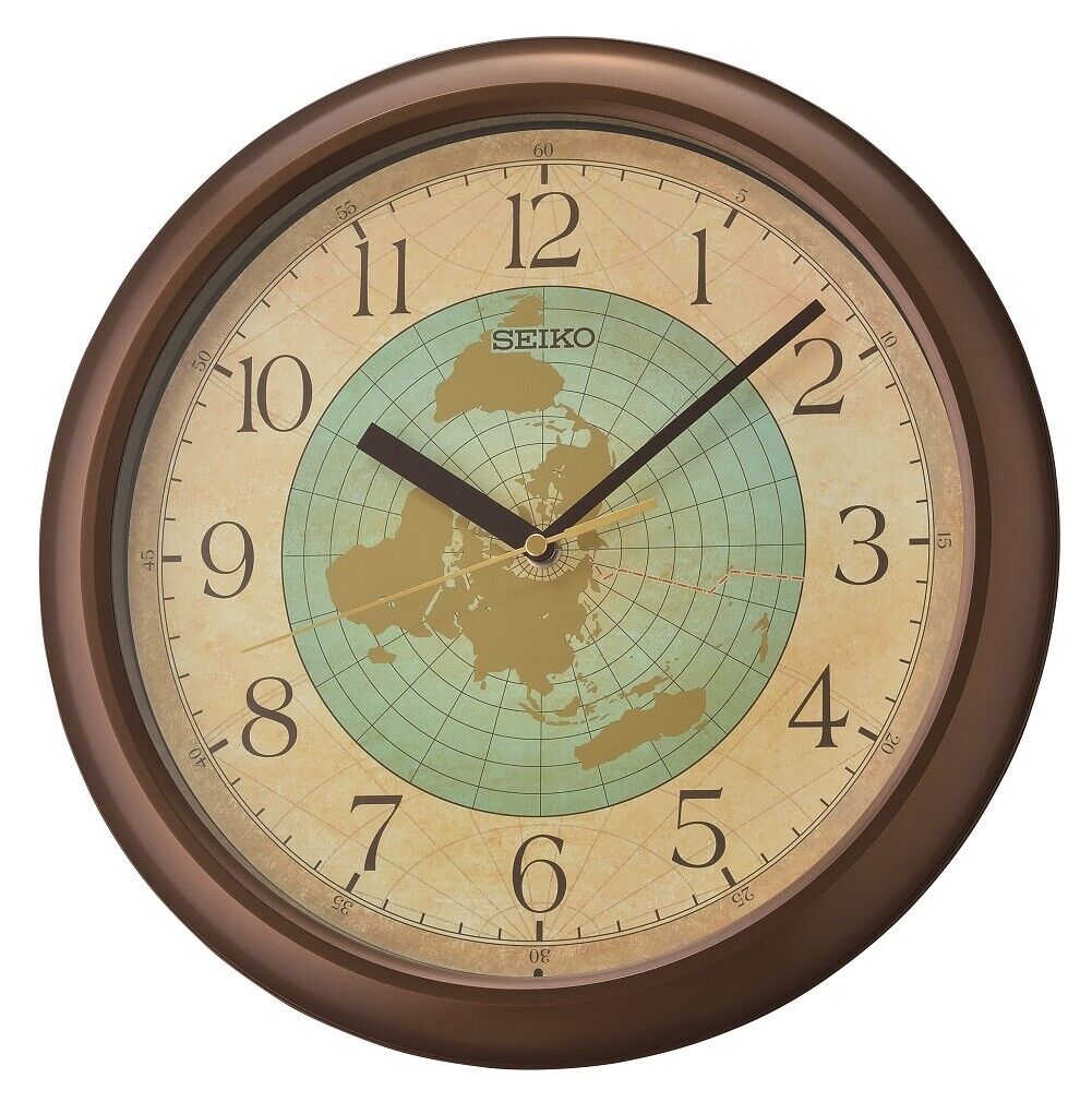 Seiko World Map Wall Clock QHA006B NEW | eBay