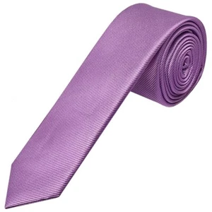 Lilac Silk Twill Skinny Mens Tie Wedding Christening Formal Prom Slim Neck Tie - Picture 1 of 3