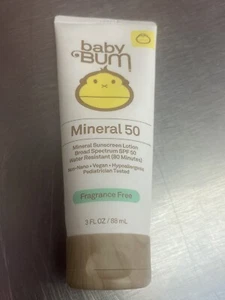 Sun Bum Baby Mineral Sunscreen Lotion Broad Spectrum SPF 50 3oz Exp 04/25 *NEW* - Picture 1 of 1