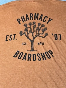 PHARMACY BOARDSHOP Hombre Talla 2XL - Camiseta Extra Extra Grande - Naranja - Nueva Sin Etiquetas - Imagen 1 de 13