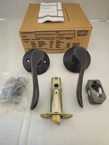 EMTEK ASSA ABLOY 5207-US108 Luzern Türhebel Sichtschutz Set Bronze mit Ölschliff - Bild 1 von 7