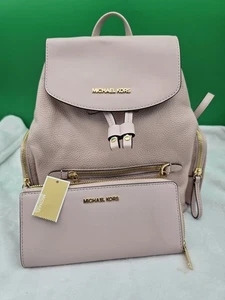 Mochila y bolso de mano Michael Kors Jet Set mediano de cuero granulado nuevo con etiquetas - Imagen 1 de 15