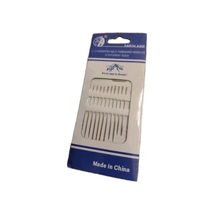 Aguja ciega de acero inoxidable para coser a mano con agujas de bordar abiertas laterales - Imagen 1 de 2