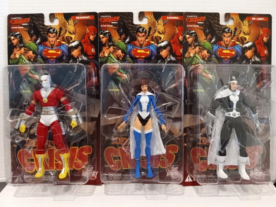 DC DIRECT IDENTITY CRISIS - SERIES 1 COMPLETE SET - ZATANNA - HAWKMAN - ALL MINT - Image 1 of 4
