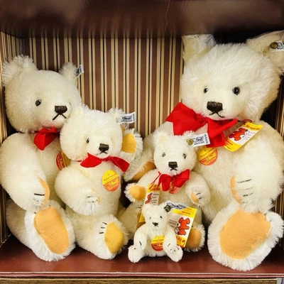 Oso de peluche STEIFF edición coleccionista 0203 cinco osos blancos en caja original 1982 Foto 1 de 4