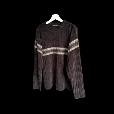 Suéter Pullover Massini Cyber Stripe Años 90 De Colección Talla Grande Quintessential Y2K Foto 1 de 4