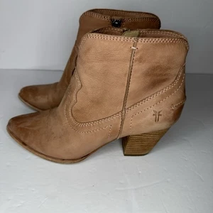 Botines Frye Reina Western de cuero tostado para mujer talla 7M - Imagen 1 de 15