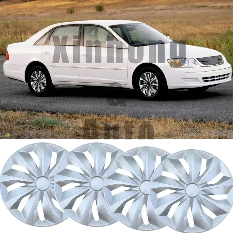 16" 4x Wheel Covers Snap On Hub Caps Fit R16 Tire & Steel Rim For Toyota Avalon Foto 1 de 4
