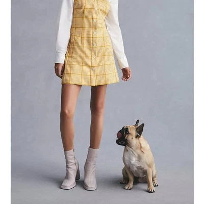 Anthropologie X Jeffery Campbell Maximal-Lo Leather Ankle Boots Gray 7.5 $235 - Image 1 of 4