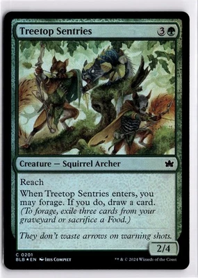 MTG Bloomburrow Foil Treetop Sentries 201 BLB C NM Scan - Image 1 of 2