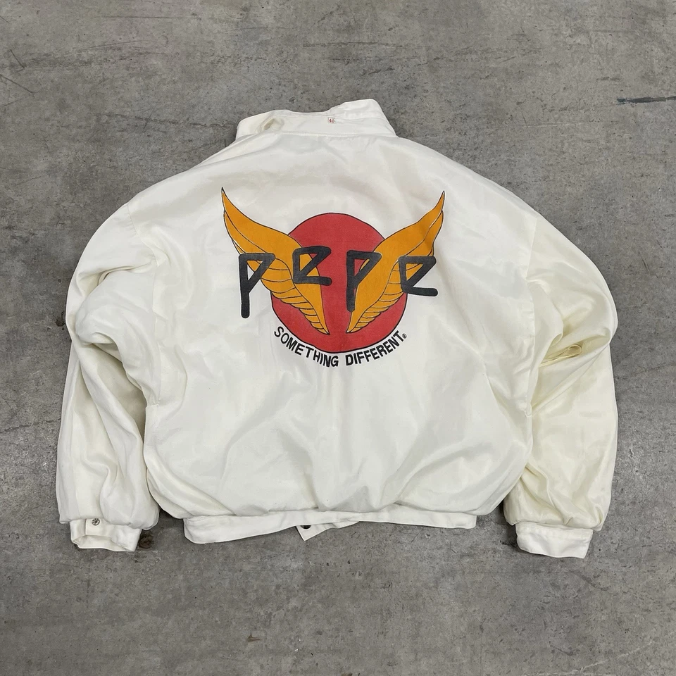 Chaqueta Denim Bomber Vintage Pepe Jeans Mediana Blanca Reversible Años 90 Muestra 1 de 1 Foto 1 de 4