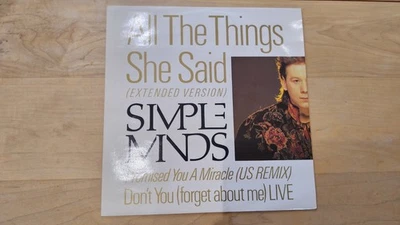 SIMPLE MINDS-All The Things She Said 12" Vinyl Single 1986 NM/NM - Image 1 of 4
