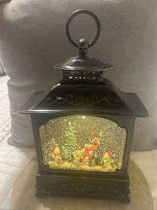 QVC 12" Illuminated Glitter Lantern Holiday Scene by Valerie Christmas -NWOB - Picture 1 of 17