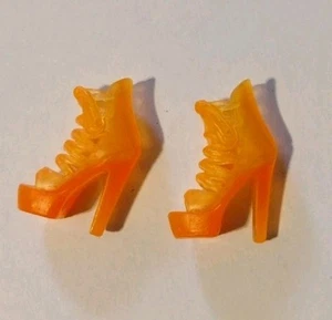 Barbie Fashionistas 165 Doll Shoes Orange High Heel Open Toe Tropical GRB93 - Picture 1 of 7