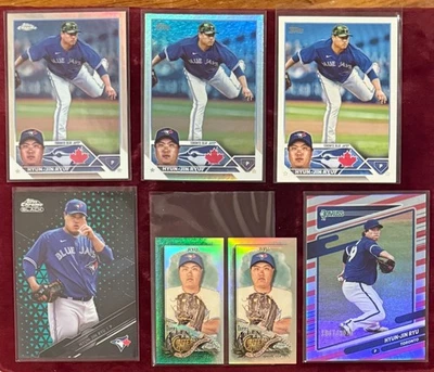 Hyun-Jin Ryu 7 Card Lot - Topps Chrome Black Parallel #/99, Allen& Ginter #/99 - Image 1 of 4