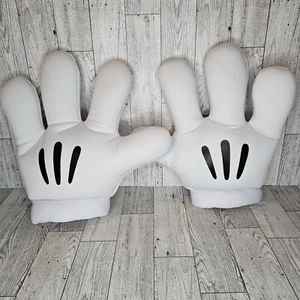 Disney Store Mickey Mouse Plush Hands Costume Gloves 10" Right Left Fits Most - Picture 1 of 7