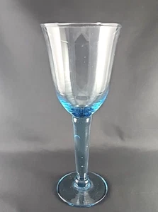 Blue Depression Glass Stem Wine Glass 8.75” Tall - Picture 1 of 4