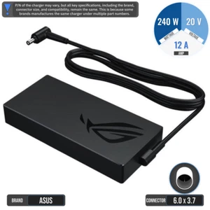 ASUS 240W Netzteil A20-240P1A – 20V 12A, Stecker 6.0 × 3.7 mm, Schwarz - Bild 1 von 1