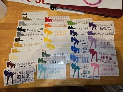 Pull My Hair vinyl sticker decal for car/ Jeep window! Your Choice Of Color!  - Image 1 of 2